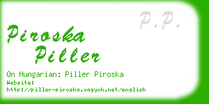 piroska piller business card